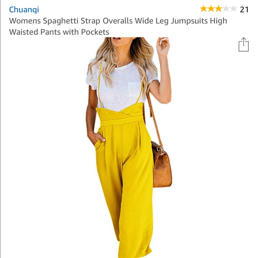 Yellow Overall Pants